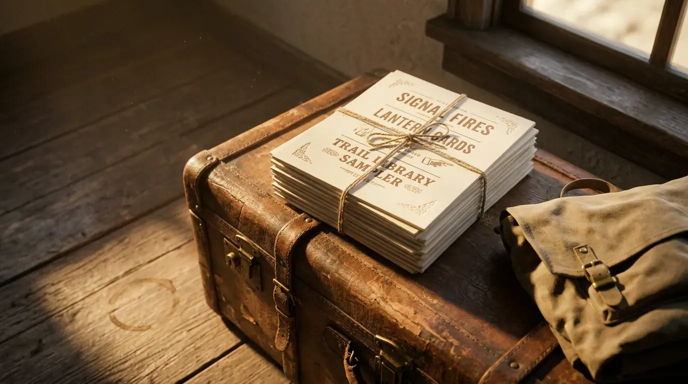Worn journal with wagon framework notes